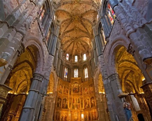 Avila Cathedral Spain paint by numbers