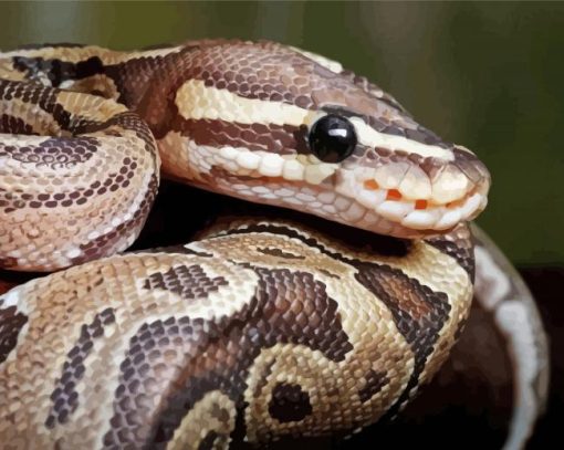 Ball Python paint by numbers