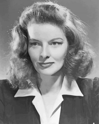 Beautiful Actress Katharine Hepburn paint by numbers