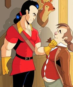 Beauty And The Beast Gaston And Lefou paint by numbers