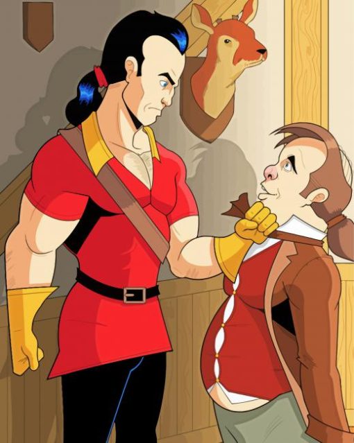 Beauty And The Beast Gaston And Lefou paint by numbers
