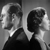 Black And White Elizabeth And Prince Philip Paint By Numbers