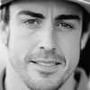 Black And White Fernando Alonso paint by numbers