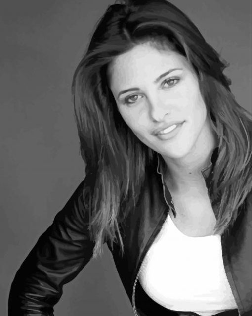 Black And White Jill wagner paint by numbers