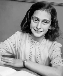 Black And White Anne Frank paint by numbers