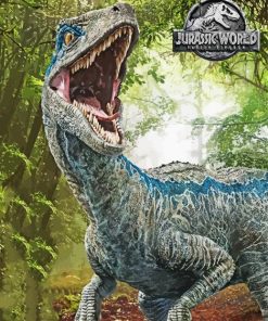 Blue Dinosaur Jurassic World paint by numbers