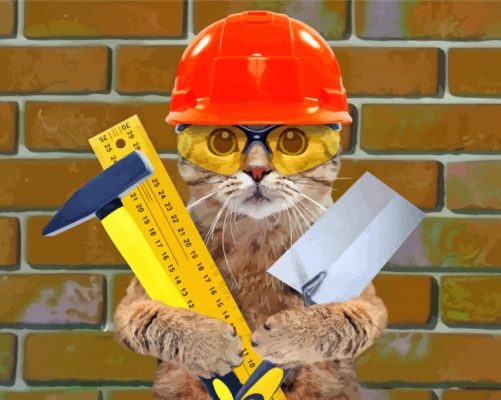 Cat Builders Paint By Numbers