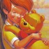 Christopher Robin And Winnie The Pooh Hug paint by numbers