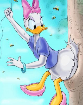 Daisy Duck And Honey Tree paint by numbers