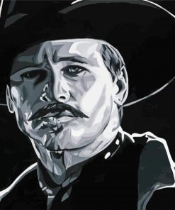 Doc Holliday In Black And White paint by numbers