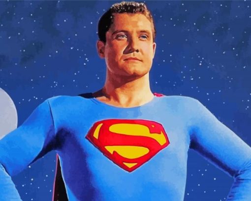 George Reeves Character paint by numbers