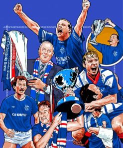 Glasgow Rangers FC paint by numbers