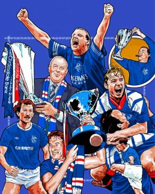 Glasgow Rangers FC paint by numbers