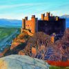 Harlech Castle In The Evening Sun paint by numbers
