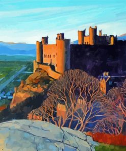 Harlech Castle In The Evening Sun paint by numbers