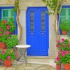 House With Blue Door paint by numbers