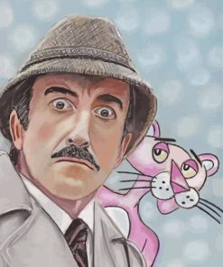 Inspector Clouseau And Pink Panther Art paint by numbers