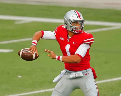 Justin Fields Ohio State Player Paint By Numbers