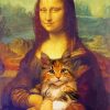 Mona Lisa And Cat Art paint by numbers