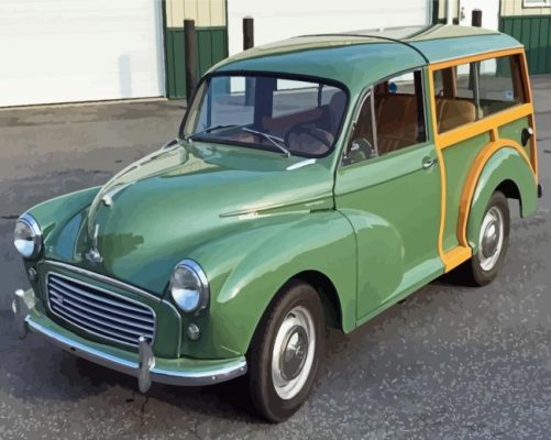 Morris Minor Traveller paint by numbers