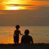 Mother And Son On Beach paint by numbers