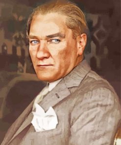 Mustafa Kemal Ataturk Portrait Paint By Numbers