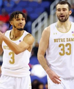 Notre Dame Fighting Irish Basketball Players paint by numbers