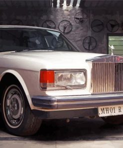 Old Vintage Rolls Royce Car paint by numbers