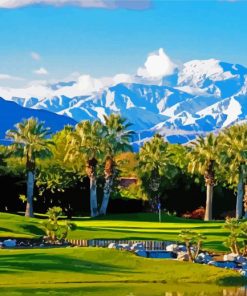 Palm Desert California Mountains paint by numbers