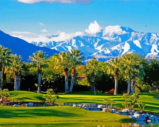 Palm Desert California Mountains paint by numbers