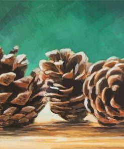 Pine Cones Art paint by numbers