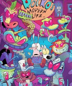 Rockos Modern Life Animation Poster paint by numbers