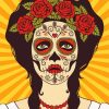 Sugar Skull Girl Illustration paint by numbers