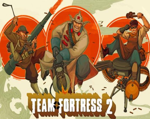 Team Fortress 2 Poster paint by numbers