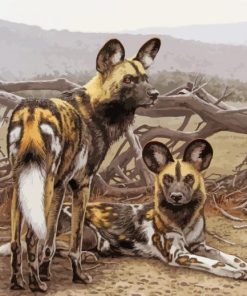 The African Hunting Dogs paint by numbers