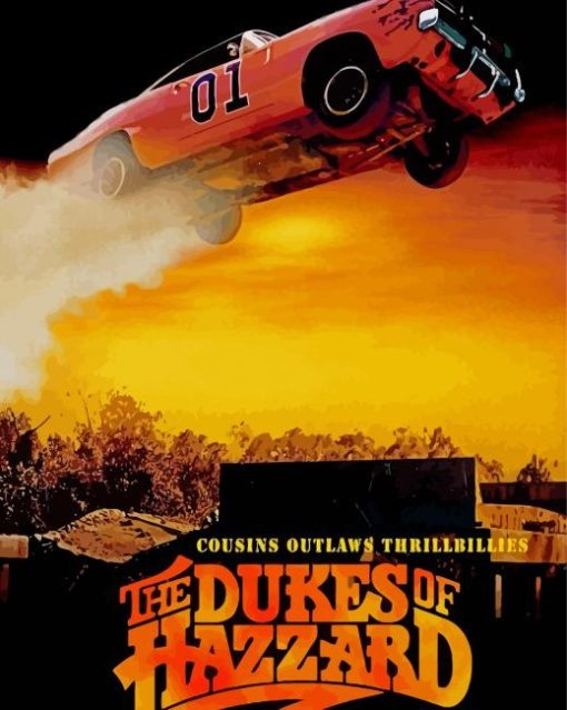 The Dukes Of Hazzard Movie Poster paint by numbers