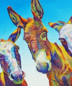 Three Donkeys Art Paint By Number