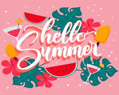 Tropical Hello Summer paint by numbers