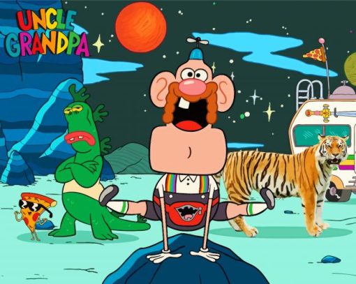 Uncle Grandpa Cartoon paint by numbers