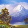 Western Mountain Landscape Nature Art paint by numbers