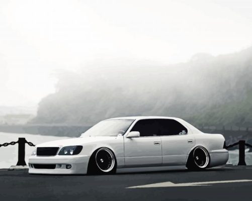 White Lexus ls400 Car paint by numbers