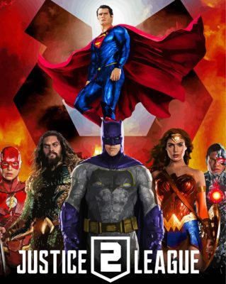 Aesthetic Justice League paint by numbers