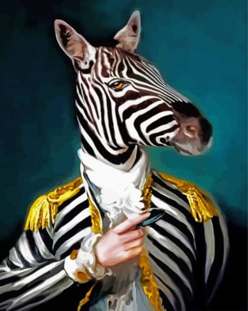 Aesthetic Mr Zebra Art paint by numbers