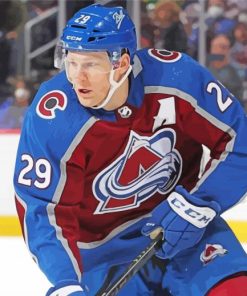Aesthetic Nathan MacKinnon paint by numbers