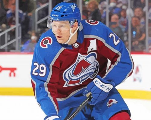 Aesthetic Nathan MacKinnon paint by numbers