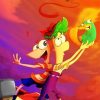 Aesthetic Phineas And Ferb paint by numbers