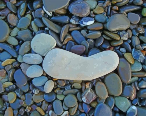 Aesthetic Stones Footprints paint by numbers