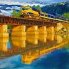 Alaska Railroad reflection paint by numbers