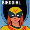 Birdgirl Cartoon paint by numbers