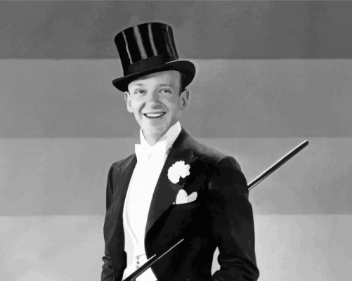 Black And White Fred Astaire paint by numbers